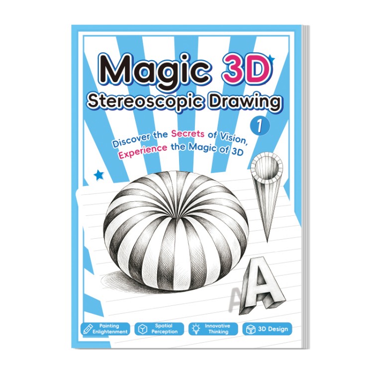 Ingelesezko edizioa 3D marrazki estereoskopikoa liburua